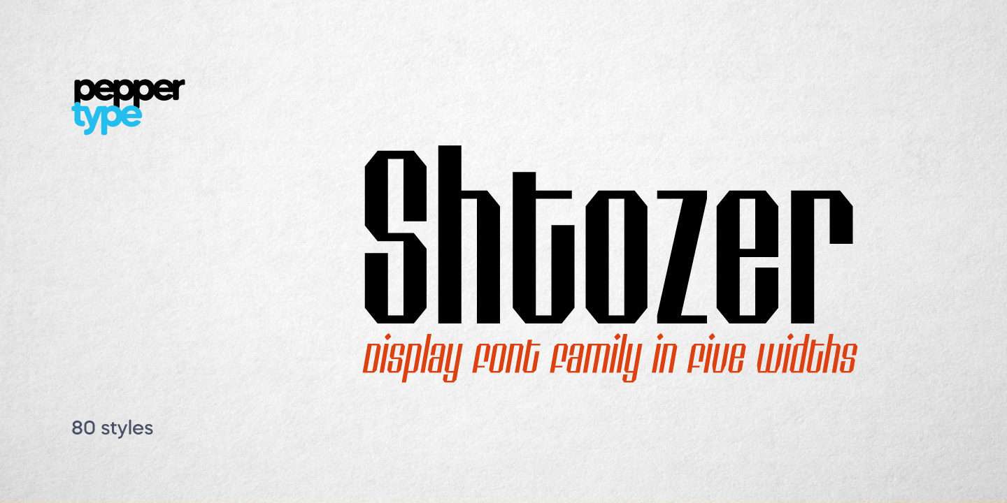 Шрифт Shtozer 200
